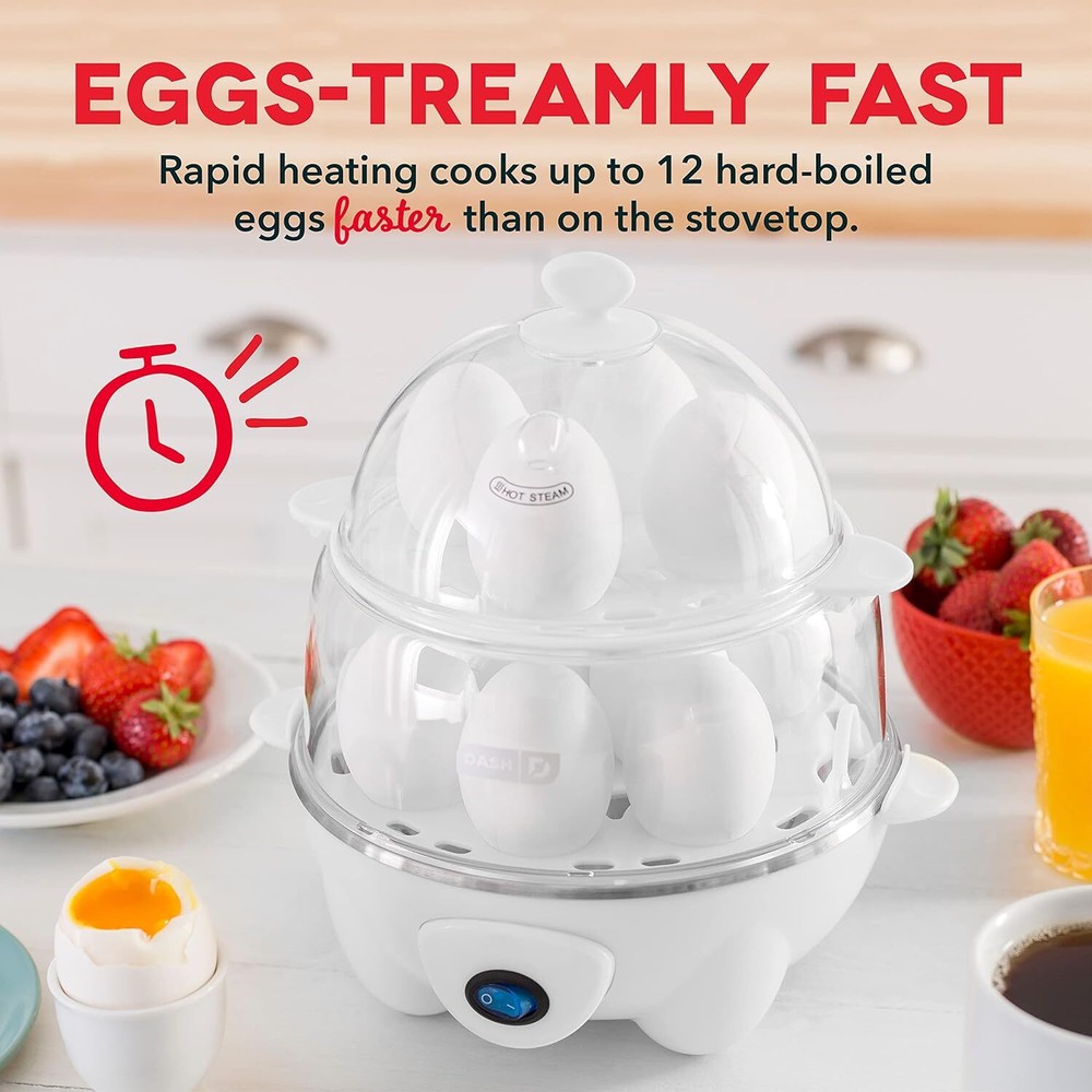 Dash Deluxe Rapid Egg Cooker 12-Capacity Multi-Function Kitchen Essential Dash Deluxe Rapid Egg Cooker 12-Capacity Multi-Function Kitchen Essential