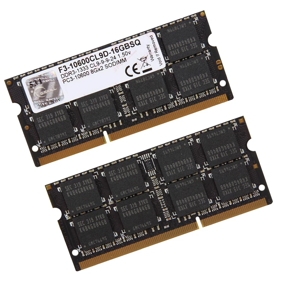 G.SKILL 16GB Kit 2x 8GB DDR3 1333MHz PC3-10600S 204Pin sodimm Laptop Memory RAM - Image 3 of 4