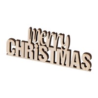 "Holzaufsteller \" Merry Christmas \" Weihnachten Tischdeko 16Cm 2 StüCk"