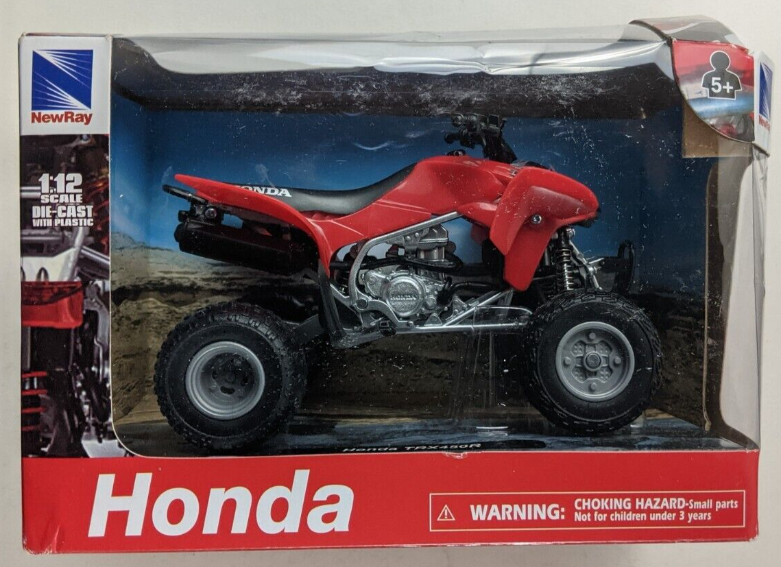 Honda TRX 450R ATV Red New-Ray Diecast Model 1:12 Scale Plastic Honda TRX 450R ATV Red New-Ray Diecast Model 1:12 Scale Plastic