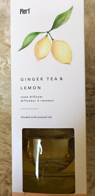 BRAND NEW PIER 1 DISCONTINUED GINGER TEA & LEMON REED DIFFUSER 7 OZ / 200 ML