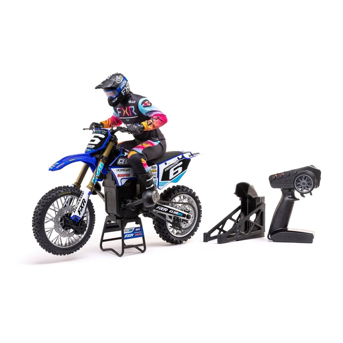 Team Losi 1/4 Promoto-MX Motorcycle RTR R/C Dirt Bike Club MX Blue
