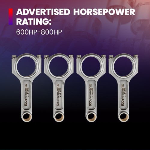 Racing 4340 EN24 Connecting Rods for Honda K20, K20A2, K20Z1,K20Z3 I-Beam 139mm - Picture 4 of 12