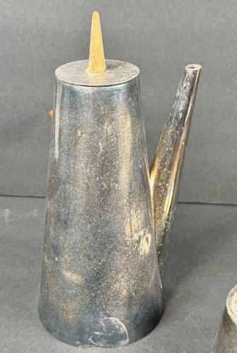 Made In Italy Kalmar? MCM Vintage Metall Kaffee/Teekanne Set & Milchkännchen & Zucker - Bild 7 von 22