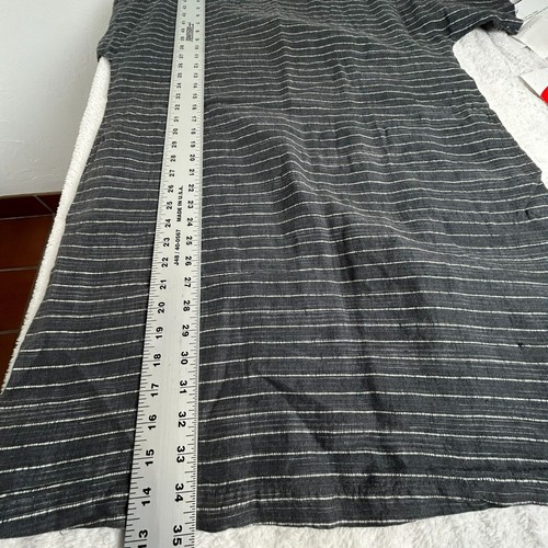 Eileen Fisher Women's Striped Short Sleeve Shift Mini Dress Black Petite Medium - Picture 8 of 8