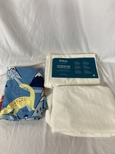 Bedsure Kids Twin Size Bedding Dinosaur Fitted Sheet Flat Sheet, 2 Pillowcases