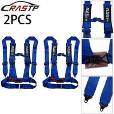 2X 4 Point 3" Racing Style Harness Belt 4PT Camlock Quick Release