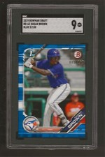 2019 1st Bowman Draft Dasan Brown BDC-63 Blue /150 SGC 9 Blue Jays Rookie