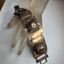 VINTAGE CHUNK STATEMENT SOLID COPPER WIDE PANEL BRACELET