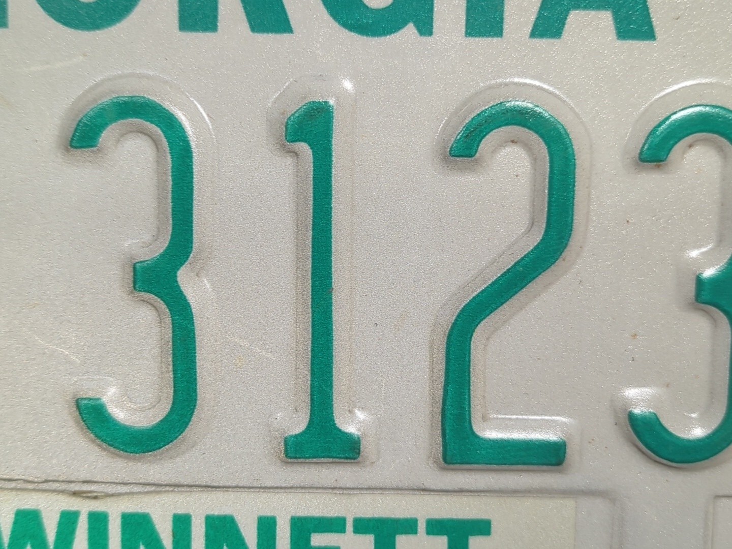 1983 Car Tag License Plate QG 31237 County Original
