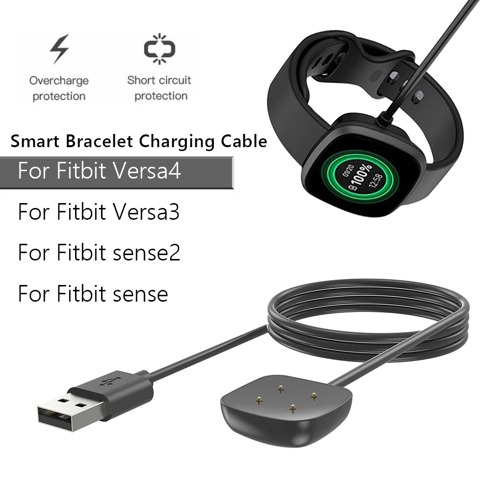USB Charging Cable Dock For Fitbit Versa Sense Watch Wireless Charger  30cm