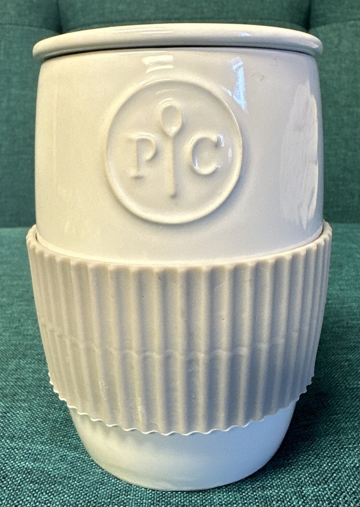Pampered Chef Ceramic Microwave Egg Cooker Oatmeal Cake Mug Set Like New