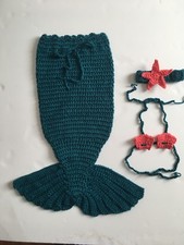 Hand Crochet Baby Mermaid Outfit, Mermaid Tail, Mermaid Costume, 1-2 Year Old