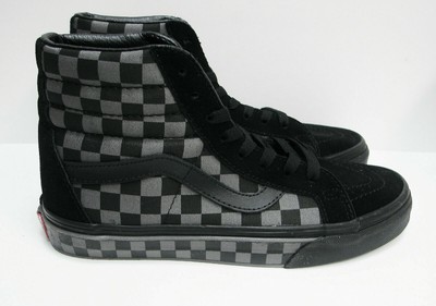 vans sk8 hi black pewter checkerboard