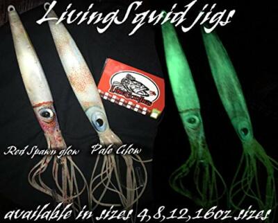 Lingcod jigs New LivingSquid lure glow jigging slow pitch fall flat bluefin tuna