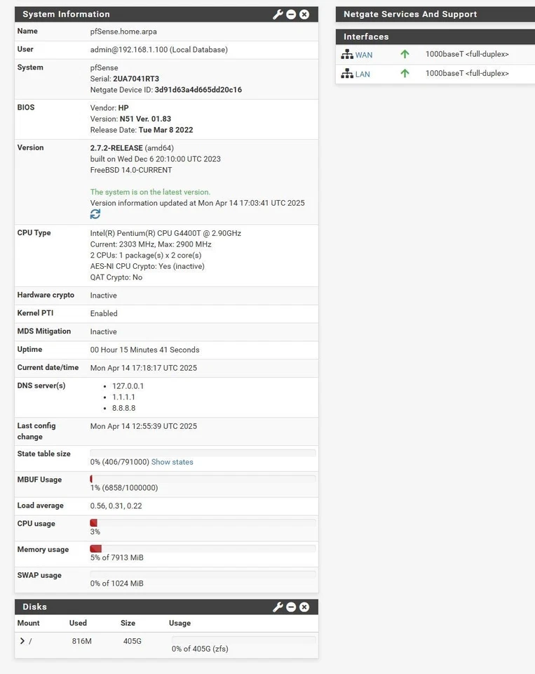 Cortafuegos HP Z240 SFF 2x 10 GB 5x puertos Gigabit PFsense 8 GB RAM AES-NI 500 GB HD Foto 2 de 4
