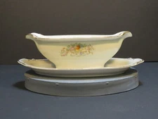 Vintage Imperial China Gravy Boat with Attached Underplate, Made in Japan "IMP7"