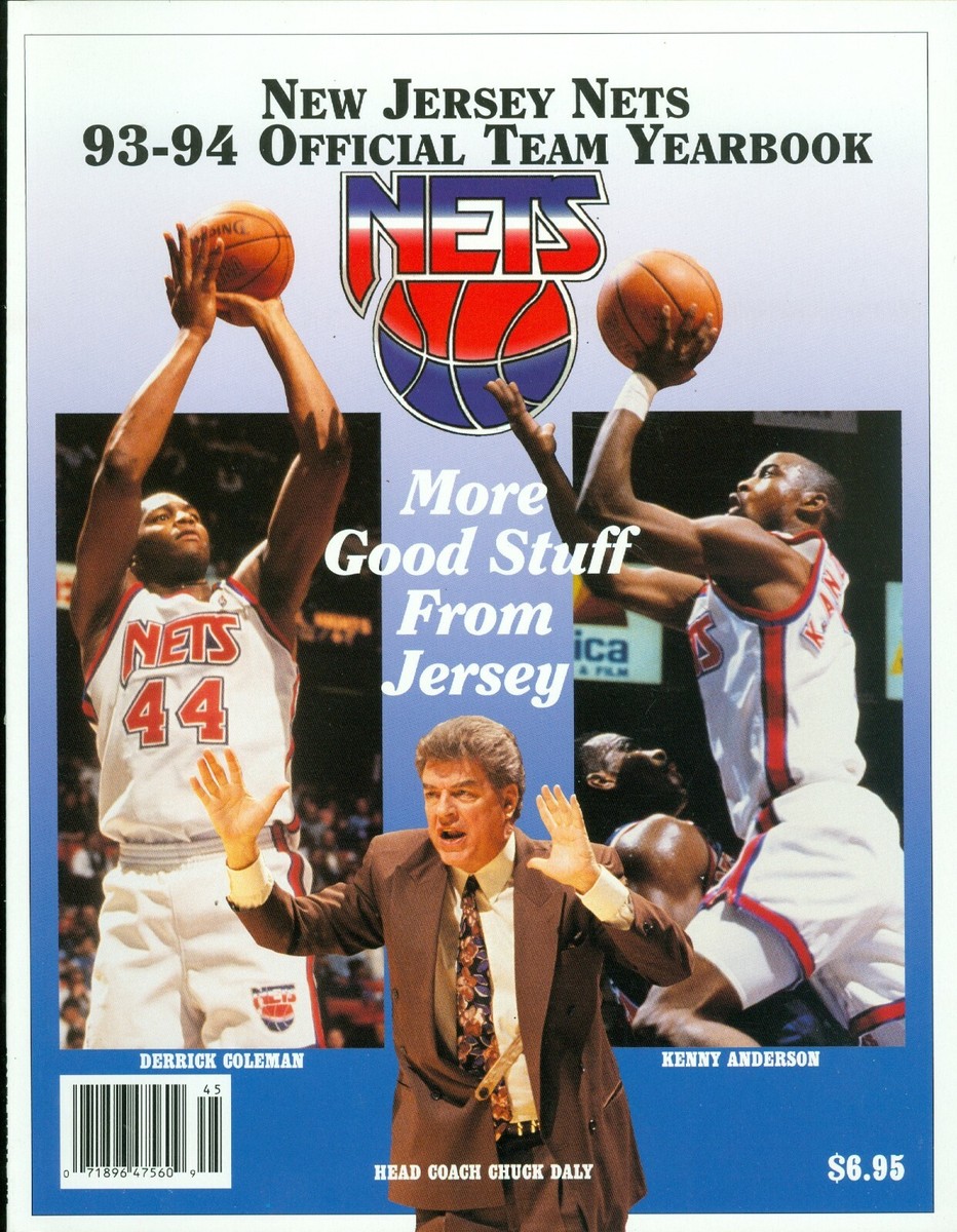 1993-94 New Jersey Nets Official Team Yearbook Kenny Anderson