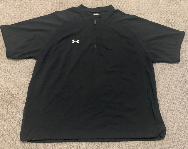 Under Armour 3/4 Zip Lightweight Drawstring Black Menâs XL Pullover Active Shirt | eBay
