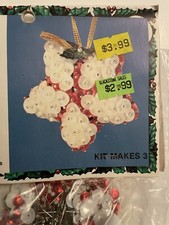 Walco Holiday HOLIDAY STAR Sequin Bead Christmas Ornament Craft Kit 4063 Makes 3