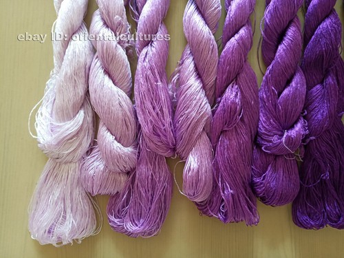 8bundles 100%natural mulberry silk,hand-dyed su embroidery silk floss/threads - Picture 8 of 12