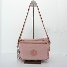 Kipling Abanu Crossbody Bag Shoulder Purse KI1051 Polyamide Glitter Twist Pink