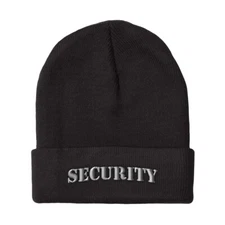 Beanies for Men Security Silver Embroidery Winter Hats Women Acrylic Skull Cap