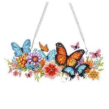 Hanging Diamond Art Kits for Adults Beginners Flower Diamond Painting Butterfly