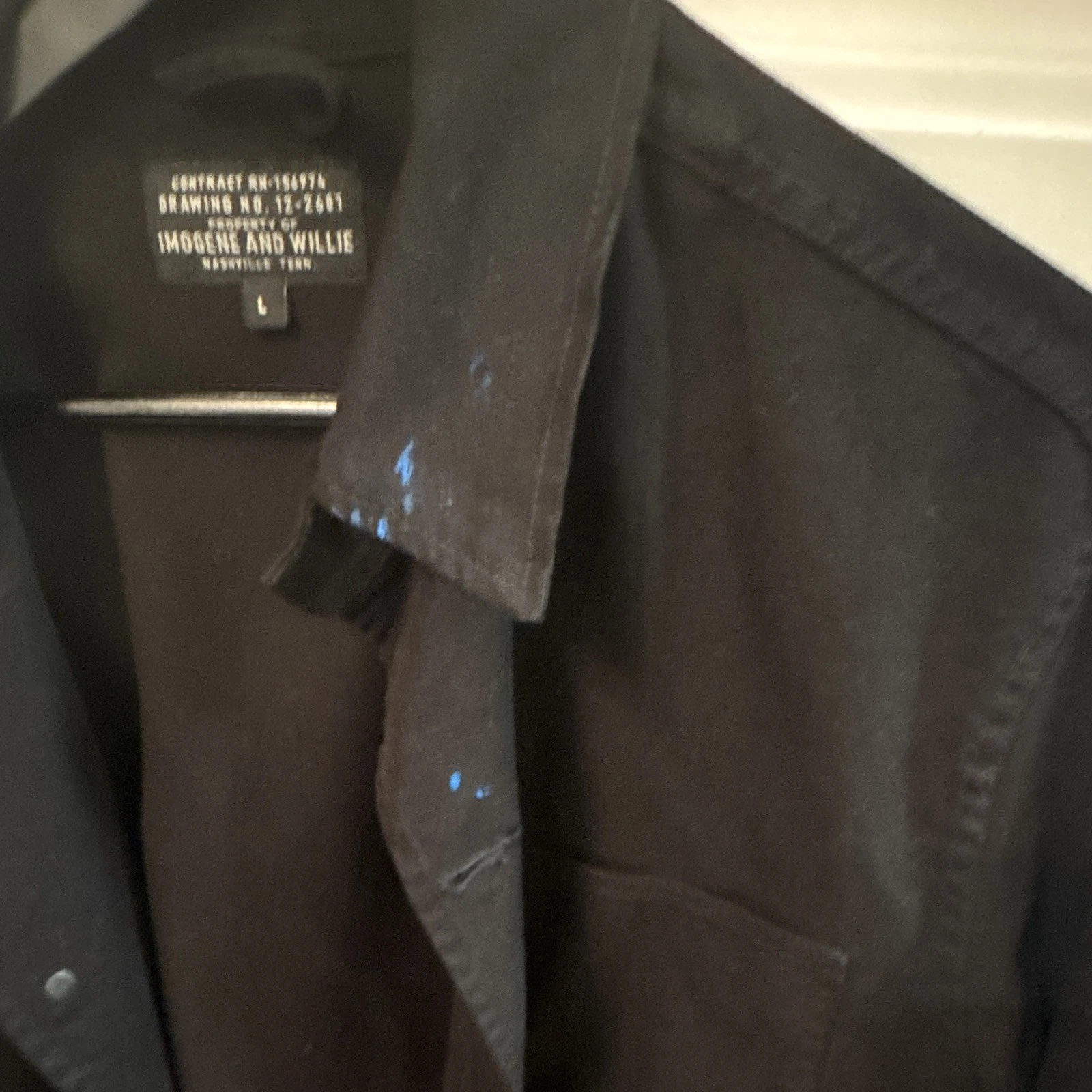 Imogene and Willie Men's jack jacket in overdyed slate L. image 4