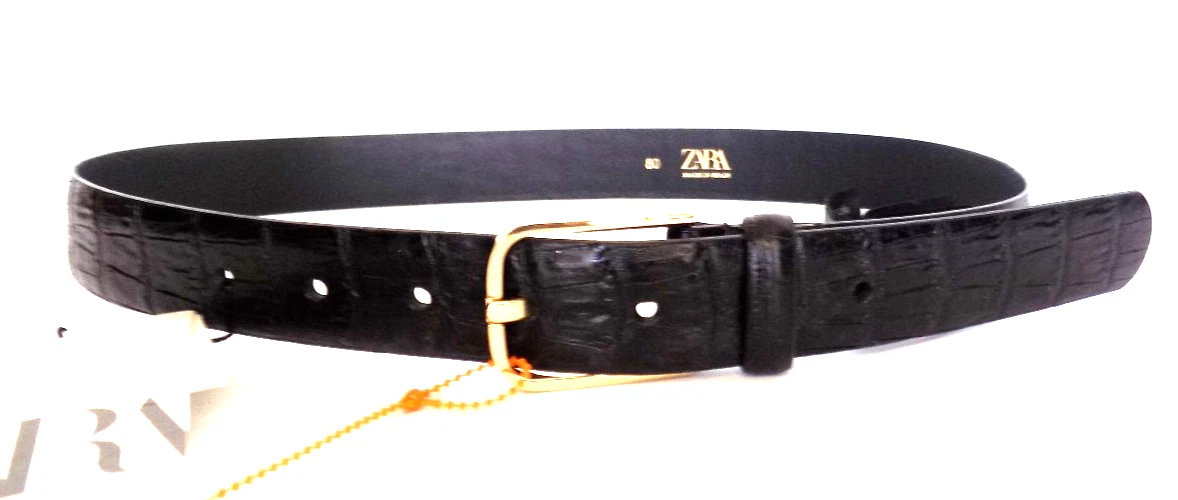 Zara METAL APPLIQUÉ BELT. Black. Size US 30. New with Tags. Zara | Accessories | Nwot Zara Man Unisex Metal Appliqu  main image 4