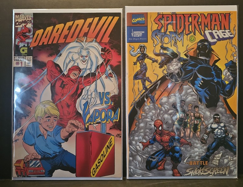 Spiderman Storm Power Man Smokescreen Daredevil Vapora Marvel Comic One-shot Lot