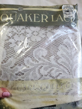 Quaker Lace 9 PCS Includes Tablecloth, 4 Napkins Rings White 60"x104" Oblong