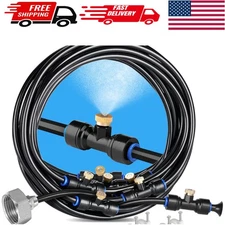 Summer Essential: 26FT Misting System with Brass Nozzles for Efficient Cooling