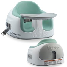 Bumbo Baby Toddler Adjustable 3-in-1 Booster Seat/High Chair  Tray, Hemlock