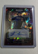 2022 Panini Prizm Draft Picks - Liam Simon #PDP166 Burgundy Cracked Ice Prizm...