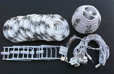 CHINESE JAPANESE LUCKY BAMBOO PAPER LANTERN STRING LIGHTS 4"