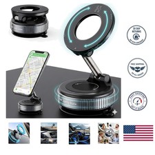 Vacuum Magnetic Phone Holder for Car   Zinc Alloy Suction Car Mount, Adjustable