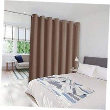 Privacy Room Divider Curtain Screen 100"W x 84"L Pack of 1 Cappuccino