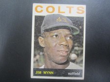 1964 TOPPS BASEBALL CARD #38 JIM WYNN ROOKIE HOUSTON COLT 45's OUTFIELD SEE READ. rookie card picture