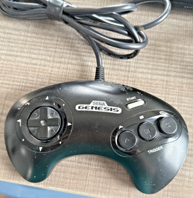 SEGA Genesis Model 2 Console - Black Tested, Power Cord, 2 controllers & 2 Games