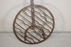 RARE 18TH C WROUGHT IRON ROTATING GRIDIRON CURLED HEART HANDLE SNAKE & BAR TOP — photo 7