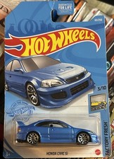2021 Hot Wheels Honda Civic Si Factory Fresh 3/10 Blue 63/250