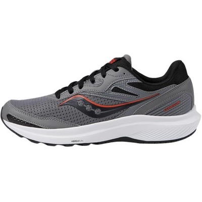 Saucony Men's Cohesion 16 Sneaker, Charcoal/Orange, 10 Wide, Charcoal/Orange 