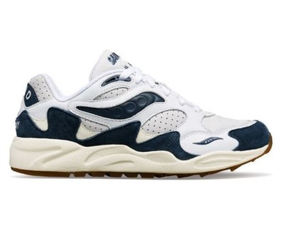 Saucony Grid Shadow 2 Ivy Prep - White Navy - Mens Sz 12 Shoe