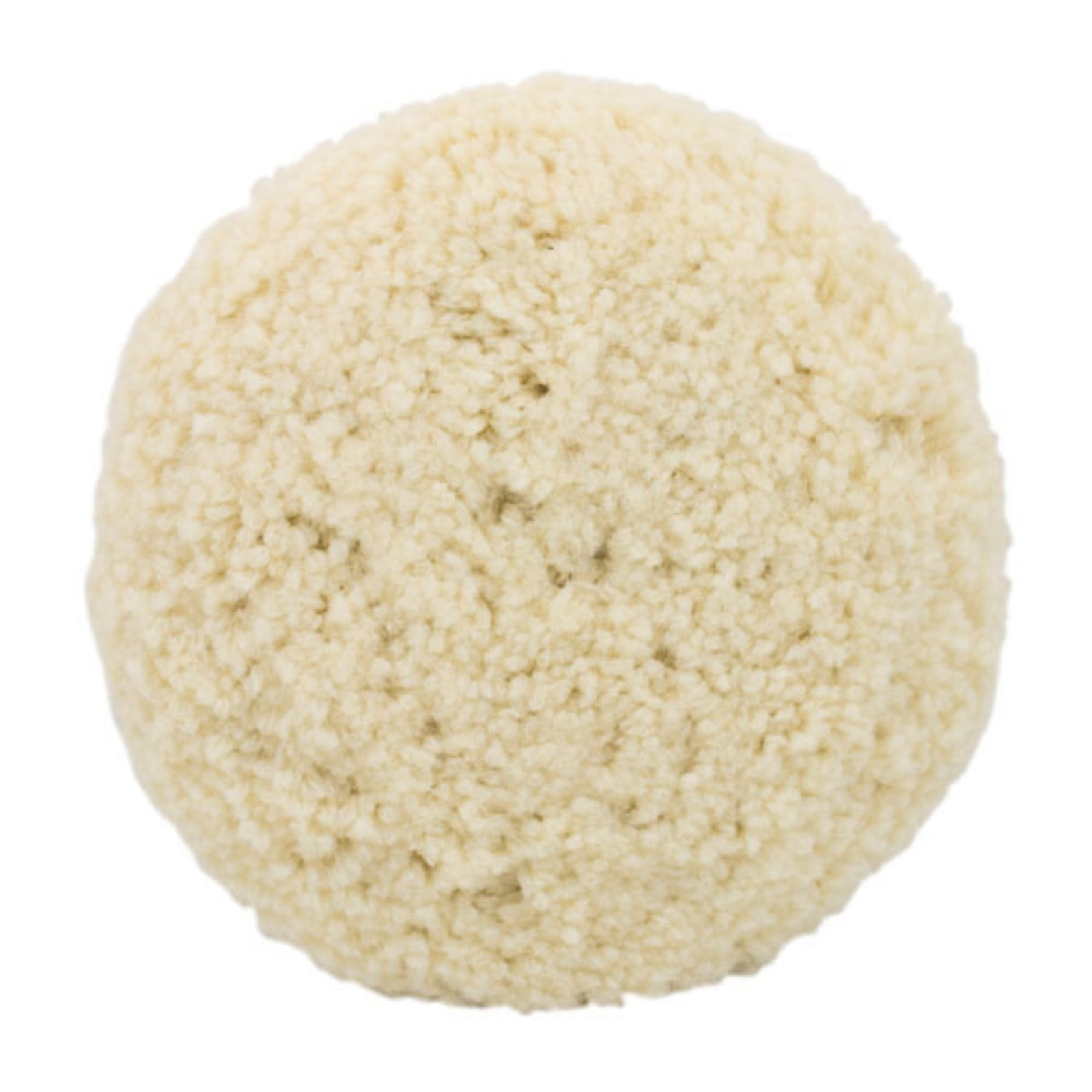 Wool Buffing Pad 7 Inch – Natural Lambswool Polishing Pad with Hook & Loop fo...