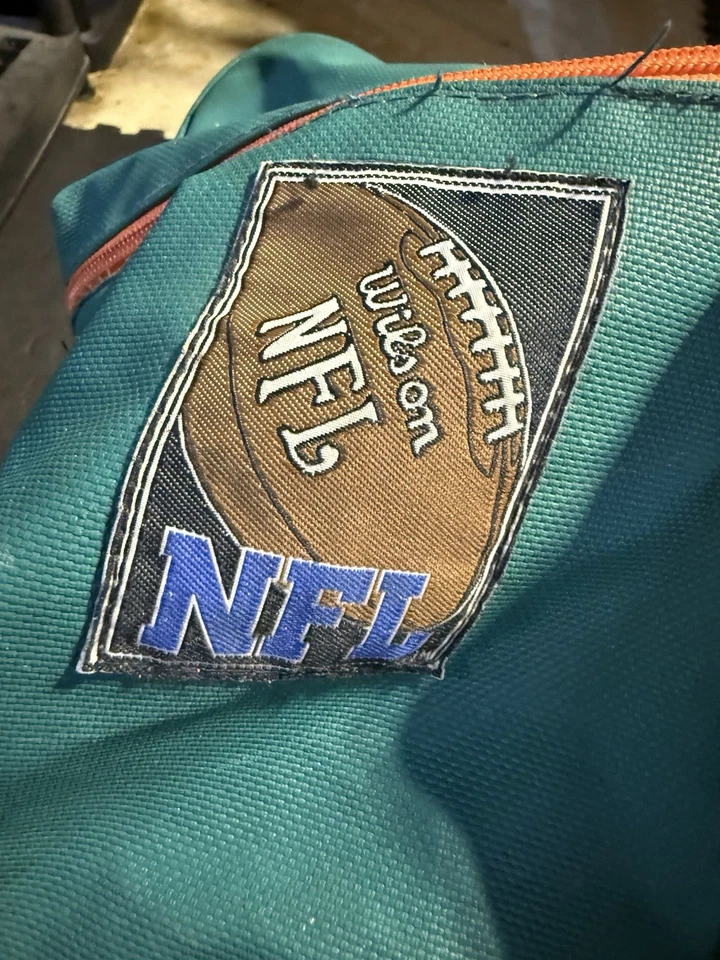 Bolso de Lona De Colección Miami Dolphins Equipo NFL Correa para el Hombro Verde Azulado Foto 3 de 4