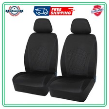 Auto Drive 2 Piece Low Back Gel Cooling Car Seat Covers Universal Fit Black