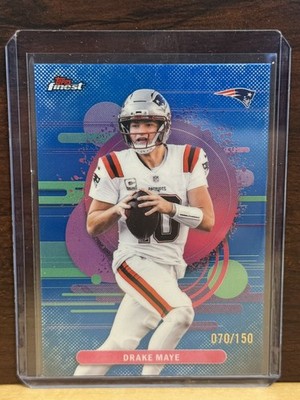 2024 Topps Finest Drake Maye Uncommon Sky Blue /150 Patriots 