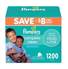 Pampers Scented Baby Wipes, Complete Clean 1200 ct. 