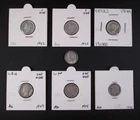 Lot of Seven (7) Circulated Mercury & Roosevelt 90% Silver Dimes